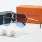 Louis vuitton Oversized. integrated metal trendy sunglasses Oval