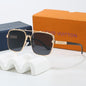 Louis vuitton Riveted Double Bridge Metal Square Sunglasses Square