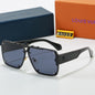 Louis vuitton Metal Oversized Frame Sunglasses with Side Metal Logo 6A015 Square