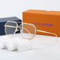 Louis vuitton Metal Double Bridge Polygonal Sunglasses Aviator