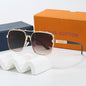 Louis vuitton Riveted Double Bridge Metal Square Sunglasses Square