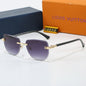 Louis vuitton Metal Plaque Rimless Sunglasses Mixed