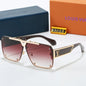 Louis vuitton Metal Oversized Frame Sunglasses with Side Metal Logo 6A015 Square