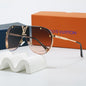 Louis vuitton Oversized. integrated metal trendy sunglasses Oval