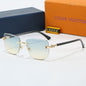 Louis vuitton Metal Plaque Rimless Sunglasses Mixed